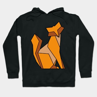 colorful fox-origami style Hoodie